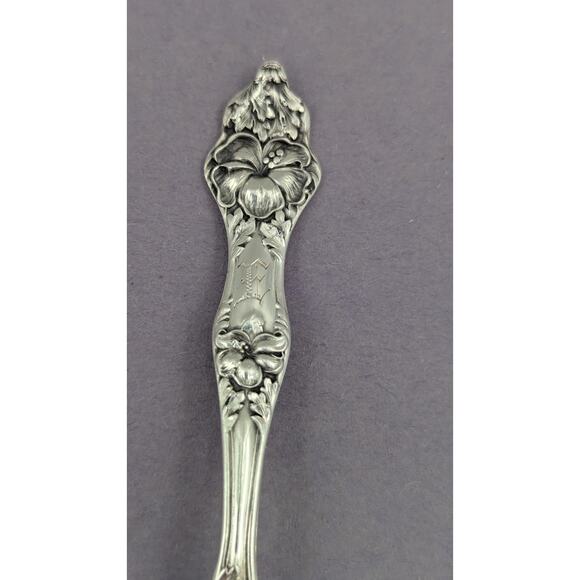 Antique Sterling Silver Sugar Shell Spoon Landers No 2 by Baker Manchester 5-3/8 - Picture 2 of 10